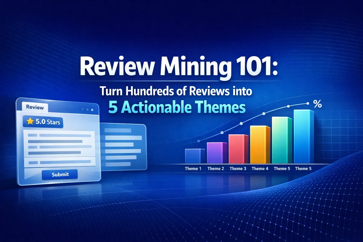 Review Mining 101: Turn Hundreds of Reviews into 5 Actionable Themes