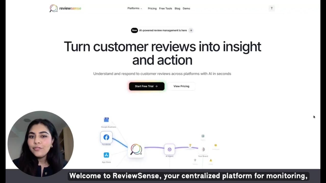 ReviewSense Demo Video Thumbnail