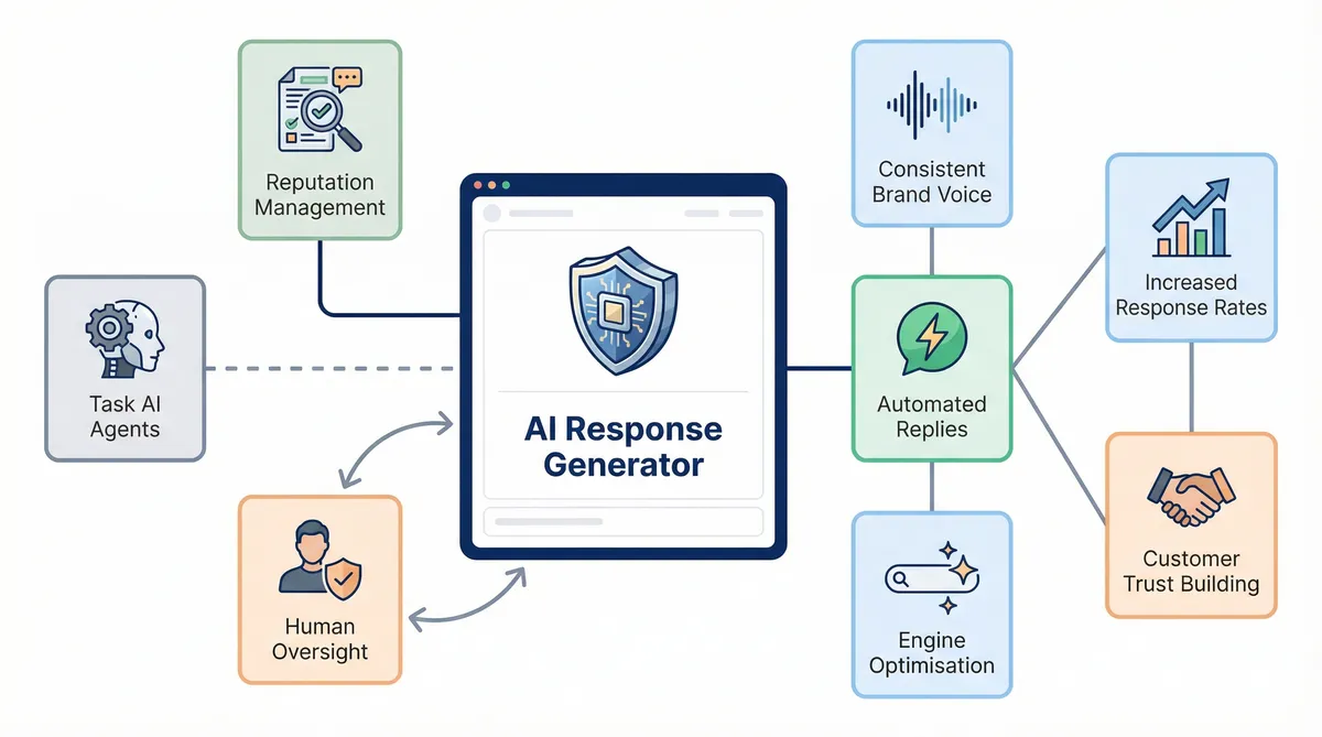 Flow showing automated customer feedback processing improving response efficiency.