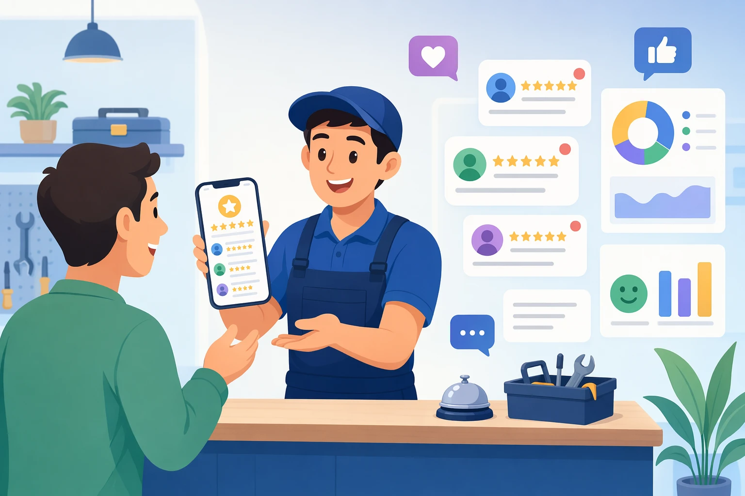 Best Review Management Software for Local Service Businesses Dashboard comparing top review management platforms for UK service businesses