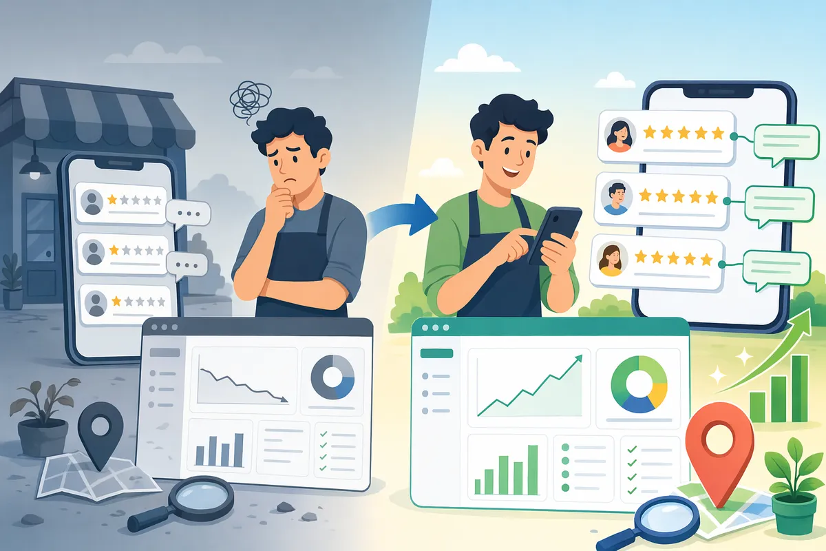 Does Replying to Reviews Help SEO? 2026 Data Revealed Review response analytics showing SEO ranking improvements