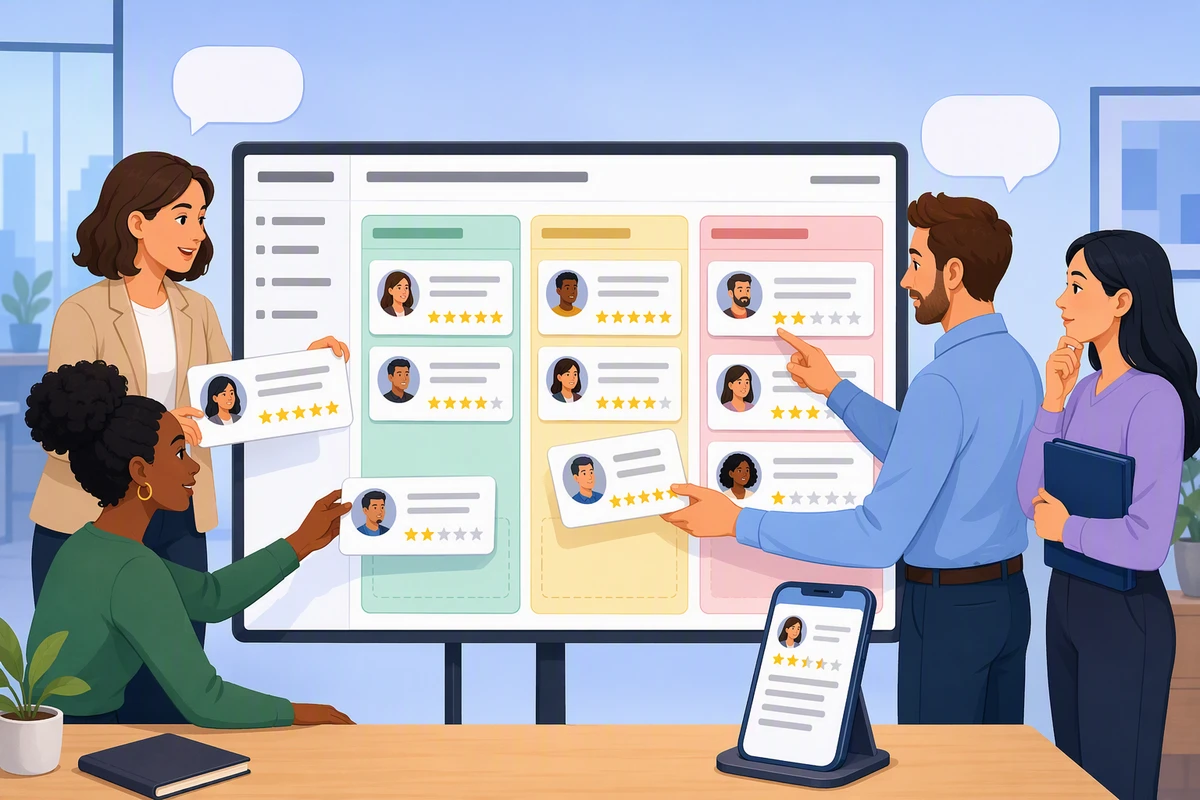 Employer Brand Reputation: Managing Reviews From Hires Employer brand reputation dashboard showing review sentiment and star ratings