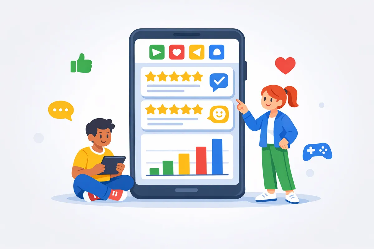 Google Play Store Review Management Software: Features & Platforms Dashboard comparing metrics for Google Play Store review management software platforms and user sentiment.