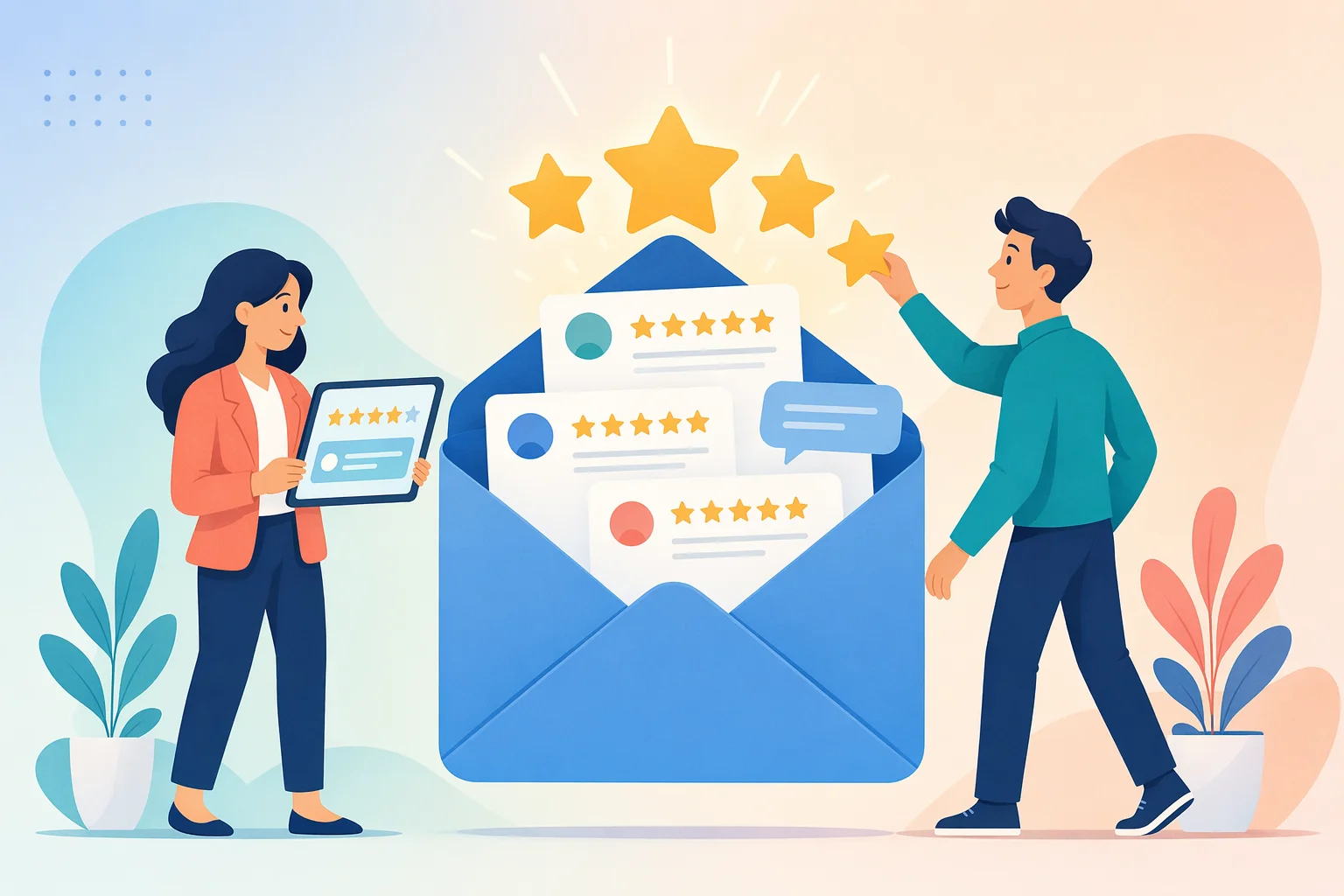 Review Generation Email: The 2026 Playbook for SaaS Review generation email strategy dashboard showing automated request flows and response metrics.